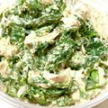 ☆8トマチー8☆'s cooksnap of when they made 行者にんにくとささみの胡麻味噌マヨ和え.