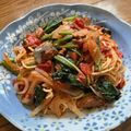 うっきー太郎's cooksnap of when they made 妊娠中に♡サバ缶のトマトパスタ.