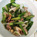おケロ☆'s cooksnap of when they made 時短簡単！新玉ねぎと小松菜のベーコン炒め.