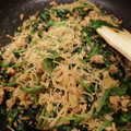 ＡＹＡＫＯ・Ｋ's cooksnap of when they made 法蓮草と豚ひき肉と糸こんにゃくの炒め物.