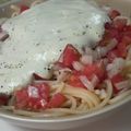 CoffeeCoco's cooksnap of when they made 冷製サルサパスタ★アボカドムース添え.