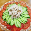 Emihann's cooksnap of when they made 鶏むね肉ときゅうりの棒棒鶏風ごまだれ♪.