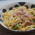 たつよん＠４４４'s cooksnap of when they made アスパラと生ハムの簡単カルボナーラ.