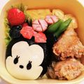 chuchutaro's cooksnap of when they made ミッキー＆ミニーちゃんおにぎり＊キャラ弁.