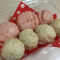 papikun's cooksnap of when they made 桜の紅白まんじゅう.