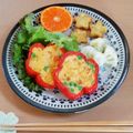 Newチヨコっと♪'s cooksnap of when they made パプリカで簡単オムレツ.