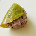 ♡マッキークッキング's cooksnap of when they made 雑穀米で桜餅（自家製・桜の葉塩漬けで）.