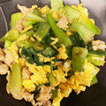 ♡まーちゃん♬'s cooksnap of when they made 豚肉と青梗菜☆卵の中華炒め☆.