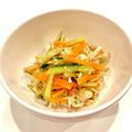 悠LOVE航's cooksnap of when they made ササミと野菜の梅肉すりゴマあえ.