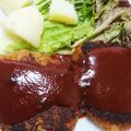 chebraxx's cooksnap of when they made エリンギ入り手作りハンバーグ.