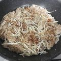 楽しく料理♪'s cooksnap of when they made 豚ミンチもやしのフライパン焼き♪.