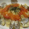 cachuz's cooksnap of when they made トマトとあさりのスープパスタ.