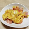 一番星寿美次郎's cooksnap of when they made 甘辛醤油味で♪　お魚ソーセージの卵炒め♡.