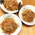 なつき☆ミ's cooksnap of when they made 野菜たっぷり❀おたふくソース焼きそば❀.