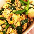 amizo99's cooksnap of when they made 豆腐ニラひき肉の卵炒め☆.