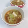 yukakobi☆'s cooksnap of when they made レタスと豆腐の中華風ピリ辛スープ.
