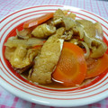poilane's cooksnap of when they made 油揚げとたまねぎとにんじんの甘煮.