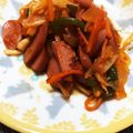 みりん調味料's cooksnap of when they made ナポリ風玉ねぎとウインナー炒め.