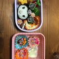ユイ☆ミーまま's cooksnap of when they made マイメロディ☆クロミちゃんのキャラ弁.