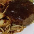 ☆ごはんできた☆'s cooksnap of when they made 煮込みハンバーグ.