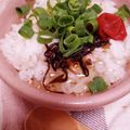 hitomi♪＊'s cooksnap of when they made 梅、昆布茶漬け♡.