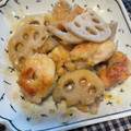 ひろと＾＿＾ママ's cooksnap of when they made 鶏肉とれんこんの甘辛炒め.