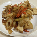 papikun's cooksnap of when they made 節約メニュー♪厚揚げとちくわの甘酢炒め.