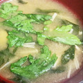 ブランシュkuu's cooksnap of when they made 簡単★春菊とえのきのお味噌汁.