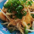 ちゃこ38914's cooksnap of when they made 油揚げともやしの卵とじ.