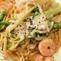 久地々P's cooksnap of when they made 海老とブロッコリーの☆簡単クリームパスタ.