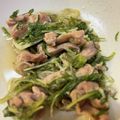 ココアLoveママ's cooksnap of when they made ごま油香る♪豚バラと水菜ネギ炒め.