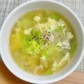 __おもち's cooksnap of when they made ♪レタスとベーコンの胡麻スープ♪中華風♪.
