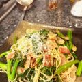 may718's cooksnap of when they made ☆春の香りアスパラ菜のペペロンチｰノ☆☆.