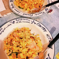 lucey☆girl's cooksnap of when they made 節約レシピ☆レタスとカニカマの炒飯.