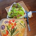 美味しいものが好き★'s cooksnap of when they made 簡単　夏野菜フラワーフォカッチャ.