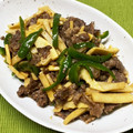 にきけん's cooksnap of when they made 豚こま肉で★筍とピーマンの炒めもの.