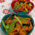 赤い電話's cooksnap of when they made 簡単！小松菜とニンジンのゴマ炒め！.