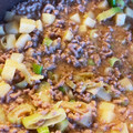 Machilde's cooksnap of when they made なすとひき肉のみそ炒め.