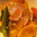 花蝶森's cooksnap of when they made 大根、スナップエンドウの甘辛炒め煮.