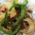 まぶたん's cooksnap of when they made ひき肉ピーマン玉ねぎ春雨炒め.