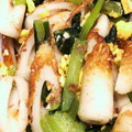 キリユウ's cooksnap of when they made 小松菜とちくわと鰹節卵炒め.