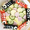 hatnat15's cooksnap of when they made こどもの日♪楽しい♪こいのぼり寿司ケーキ.