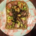 inLondon's cooksnap of when they made ウィンナー×葱のゆかりマヨ和トースト.