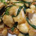 育休中's cooksnap of when they made 簡単！！鶏ムネ肉とニラのピリ辛炒め♪.