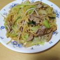 よちりん's cooksnap of when they made ホルモン焼きソバ～鳥取県のご当地グルメ～.