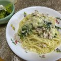 ブランディ's cooksnap of when they made 鶏そぼろとほうれん草のクリームパスタ.
