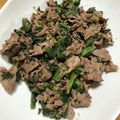 ☆hiroppy☆'s cooksnap of when they made ほうれん草と牛カルビ肉の炒め物.