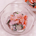 みぽぽ37's cooksnap of when they made ３分簡単きゅうりとトマトのゆかりマヨ和え.