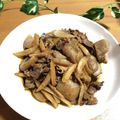 chi−ちゃん's cooksnap of when they made 牛肉ごぼうこんにゃくの甘辛炊き合わせ♪.
