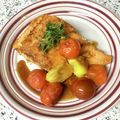 pali's cooksnap of when they made 鮭 セモリナ粉ソテー、ミニトマトソース☆.